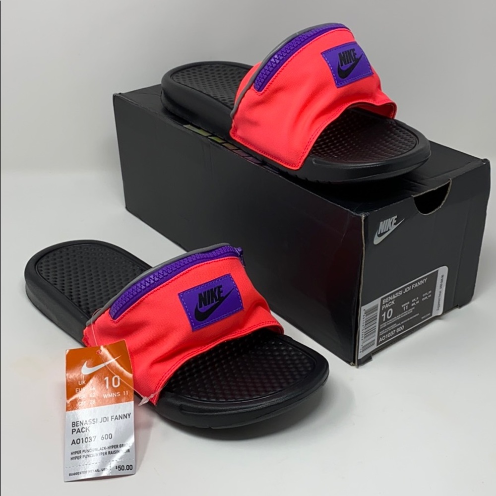 NIB Nike Benassi JDI Fanny Pack Slides